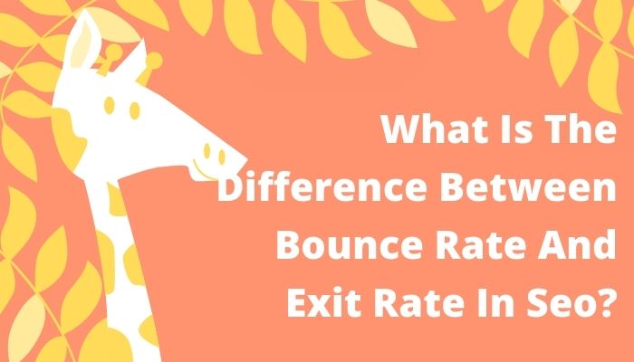 What Is The Difference Between Bounce Rate And Exit Rate In Seo?